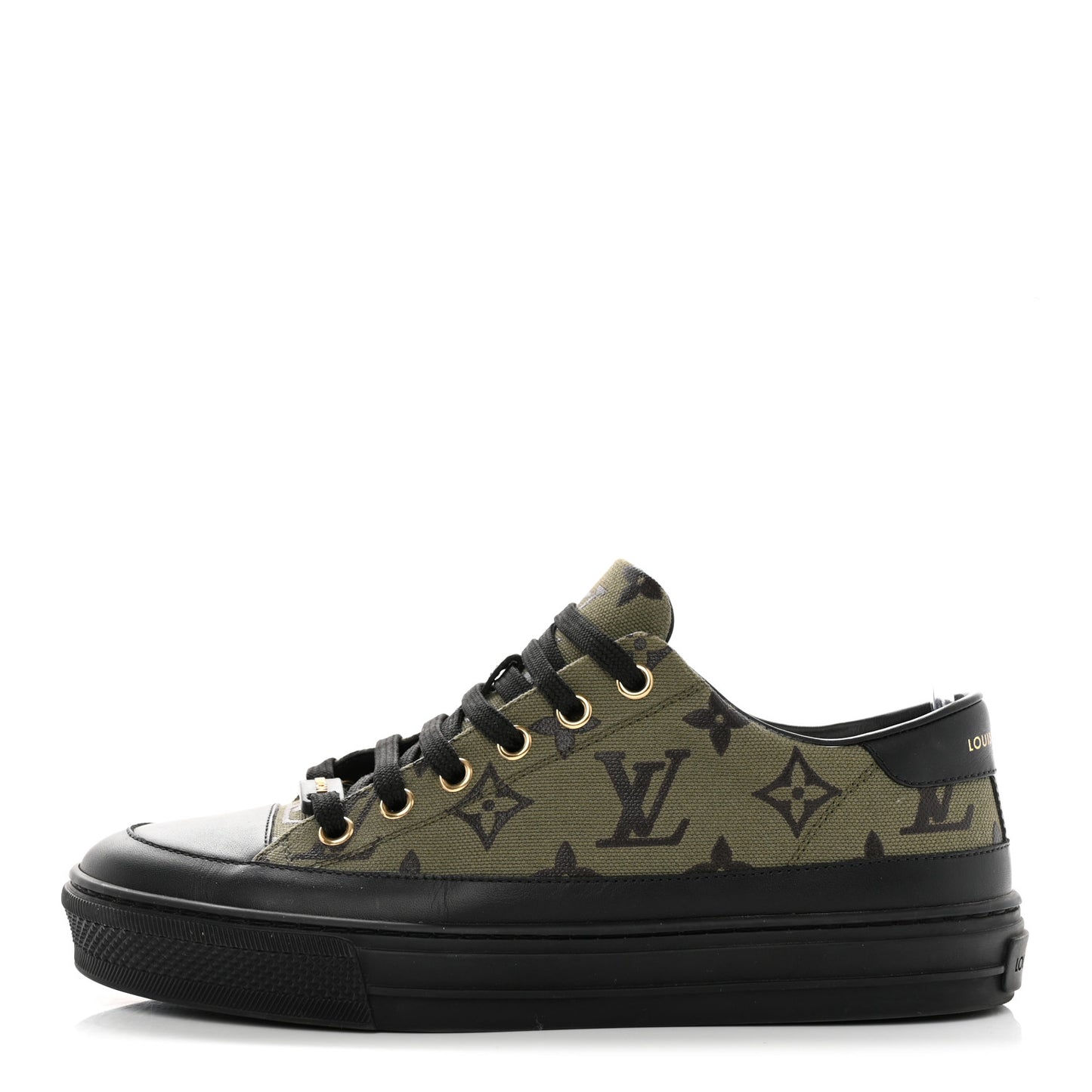 Monogram Calfskin Stellar Sneakers 36 Khaki