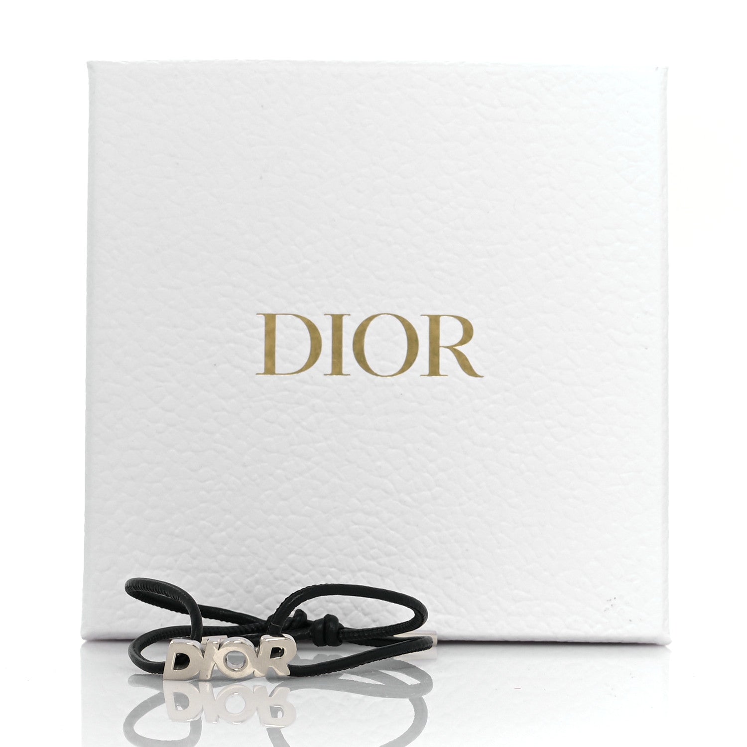 Christian Dior Calfskin Dior Logo Bracelet Silver 4 of 4