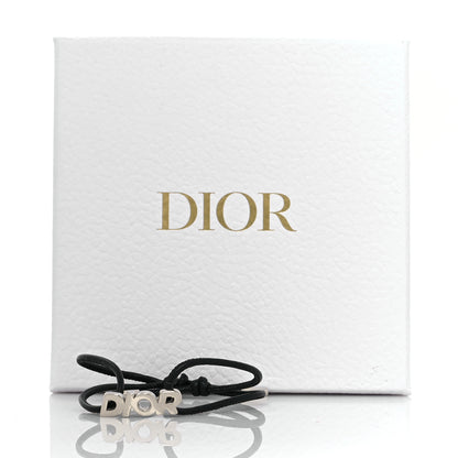 Christian Dior Calfskin Dior Logo Bracelet Silver 4 of 4