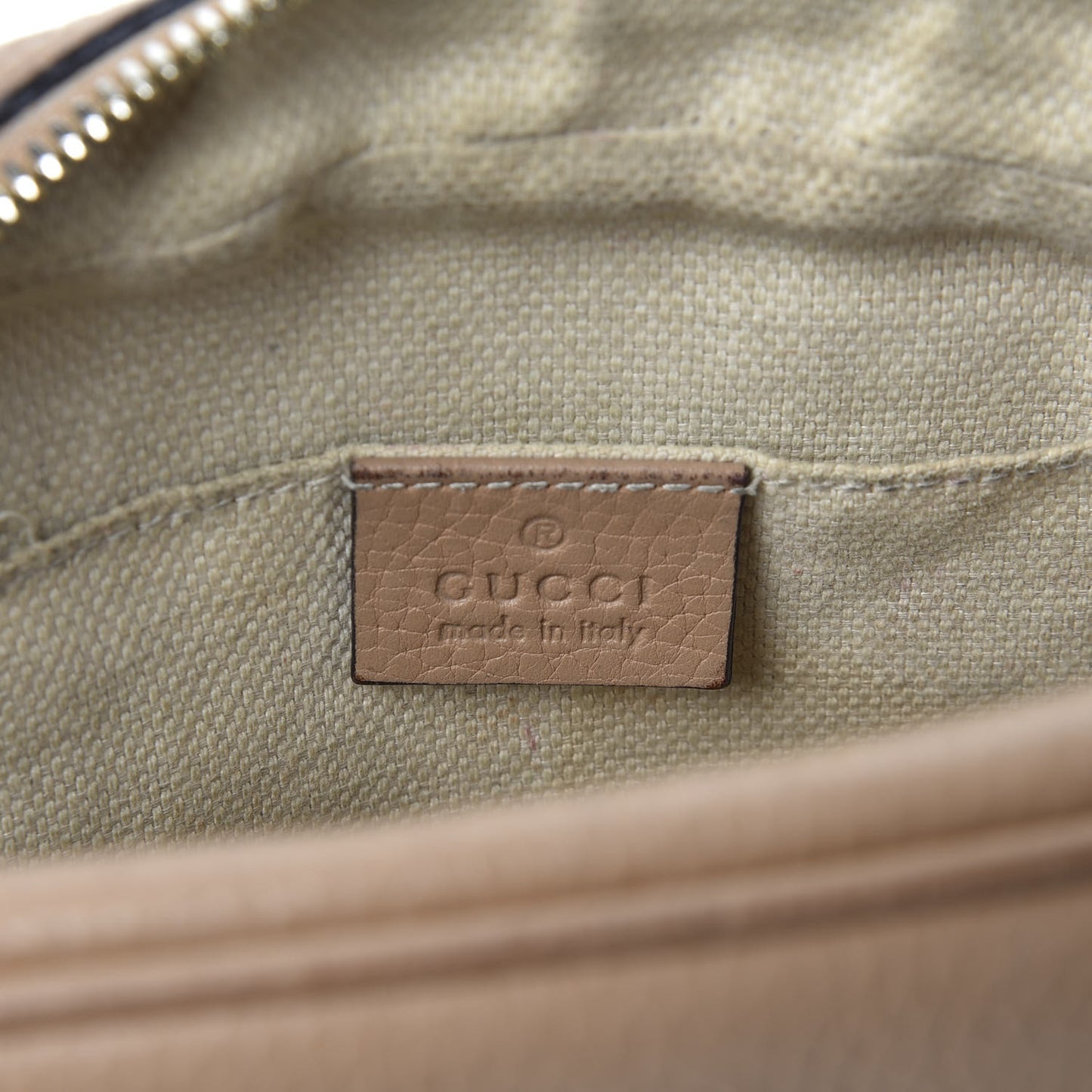 Pebbled Calfskin Small Soho Disco Bag Rose Beige