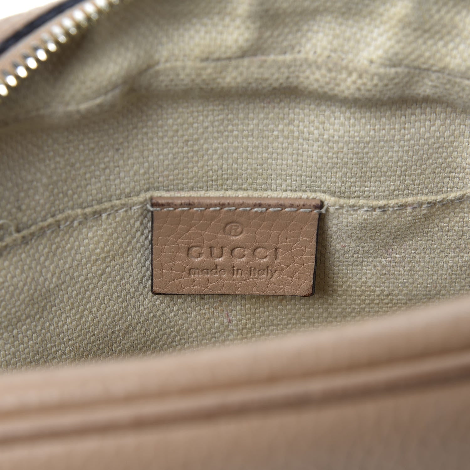 Gucci Pebbled Calfskin Small Soho Disco Bag Rose Beige 9 of 14
