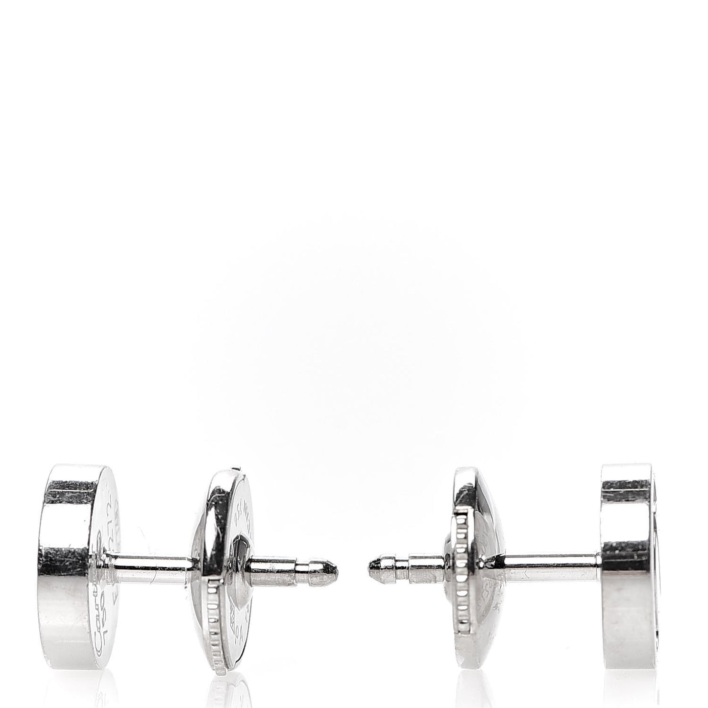 18K White Gold LOVE Earrings