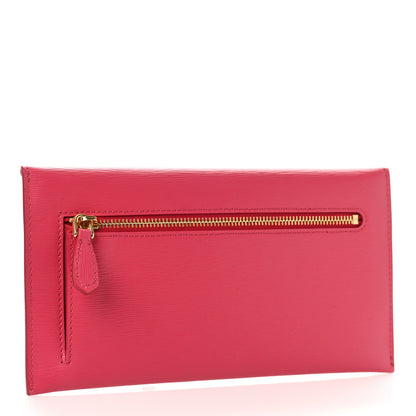 Prada Vitello Move Envelope Wallet Peonia 3 of 9