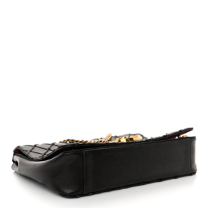 Marc Jacobs Lambskin Quilted Double Stitched The St Marc Trouble Shoulder Bag Black 4 of 10