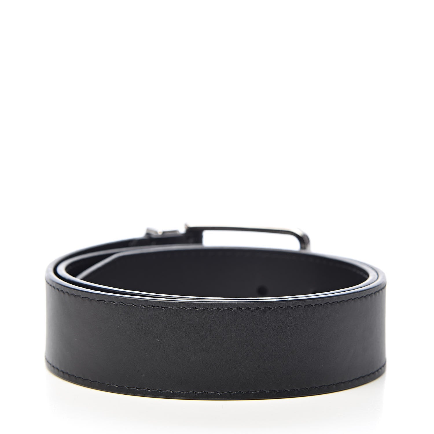 Louis Vuitton Calfskin 35mm Pont Neuf Belt 75 30 Black 2 of 6