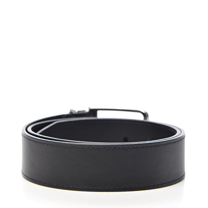Louis Vuitton Calfskin 35mm Pont Neuf Belt 75 30 Black 2 of 6