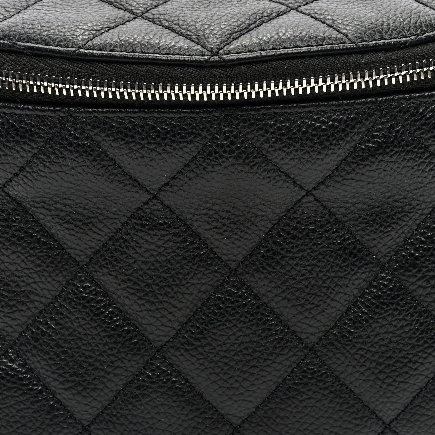 Chanel Grained Calfskin Quilted Waist Belt Bag Black 8 of 10