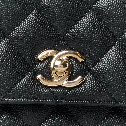 Chanel Caviar Quilted Extra Mini Coco Handle Flap Black 9 of 12