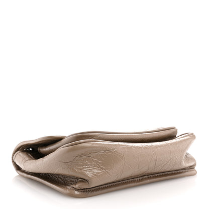 Saint Laurent Crinkled Calfskin Matelasse Monogram Baby Niki Chain Satchel Light Taupe 4 of 13