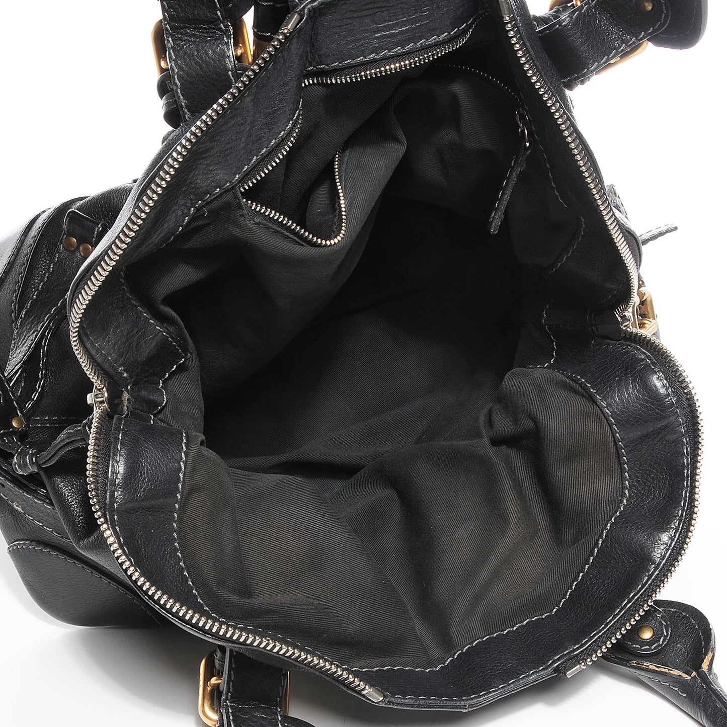 Leather Paddington Tote Black