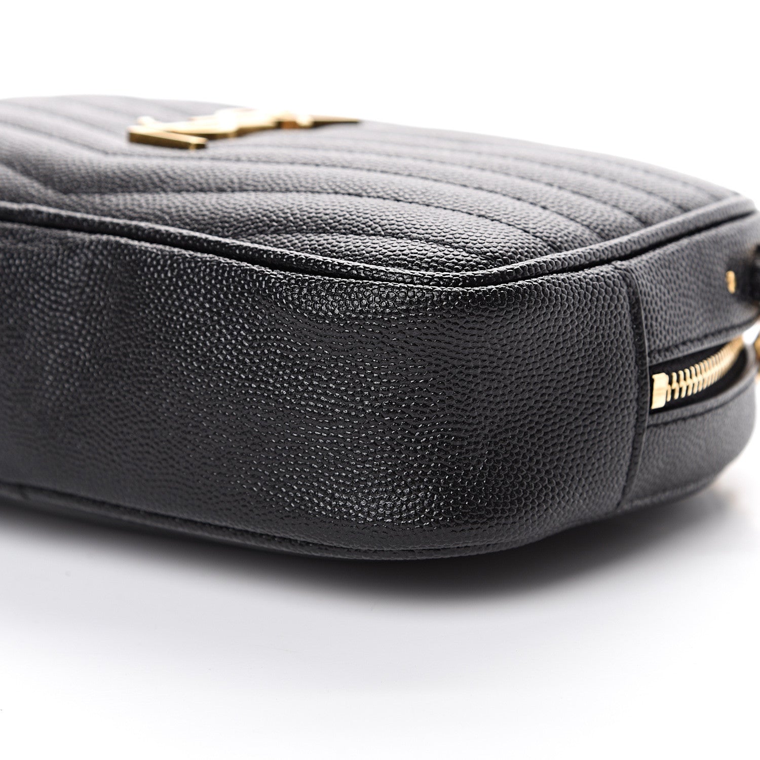 Saint Laurent Grain De Poudre Matelasse Monogram Mini Lou Camera Bag Black 10 of 12