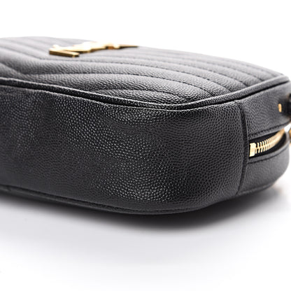 Saint Laurent Grain De Poudre Matelasse Monogram Mini Lou Camera Bag Black 10 of 12