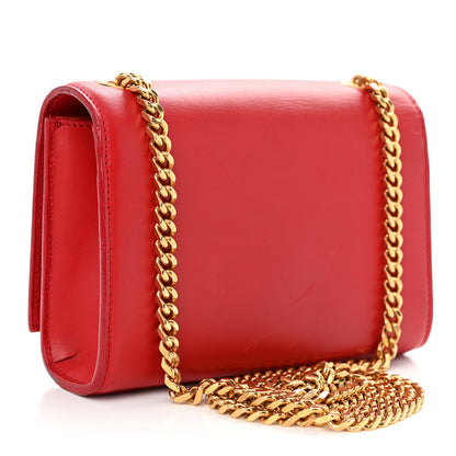 Saint Laurent Calfskin Small Classic Monogram Kate Tassel Satchel Red 4 of 12