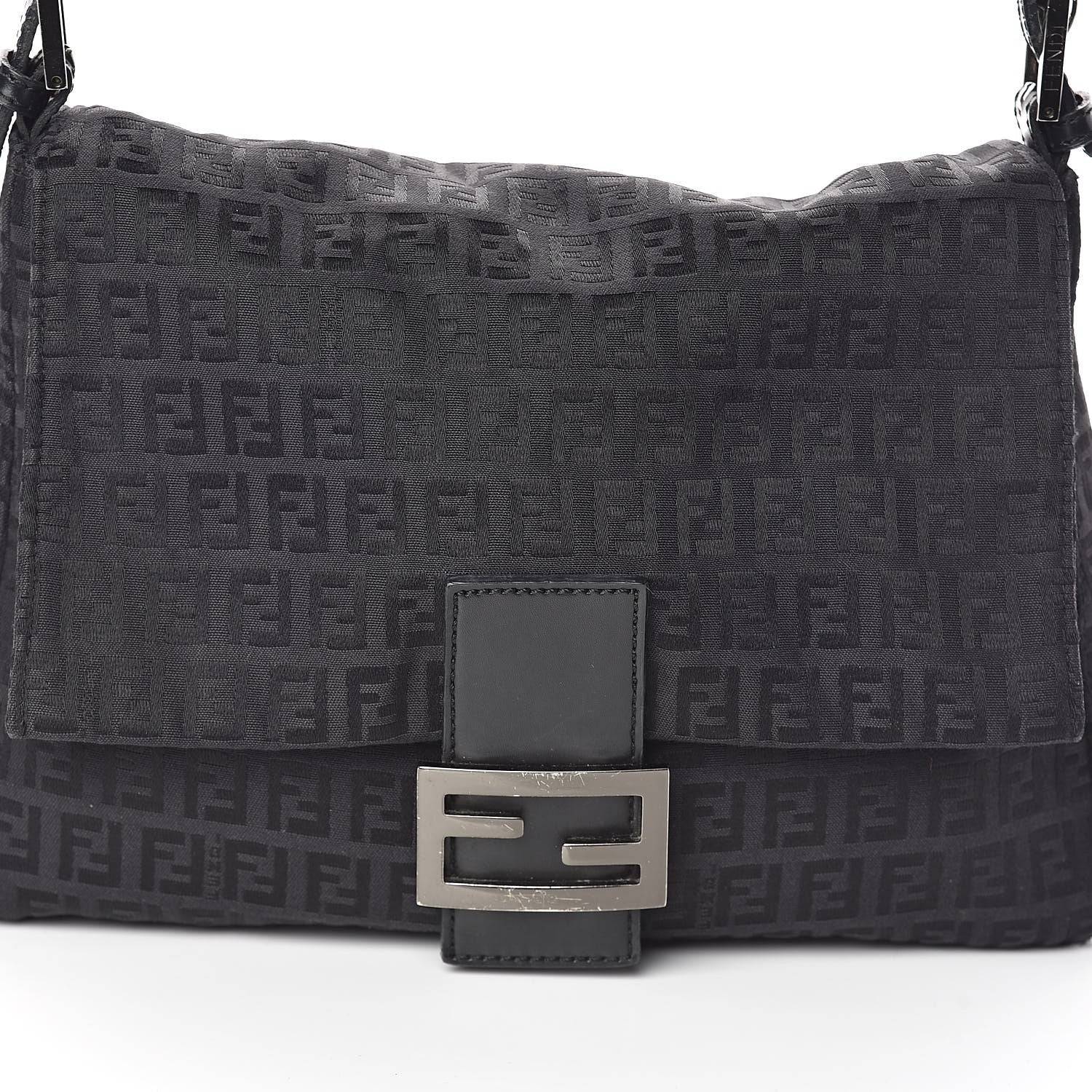 Fendi Zucchino Mama Baguette Black 13 of 15