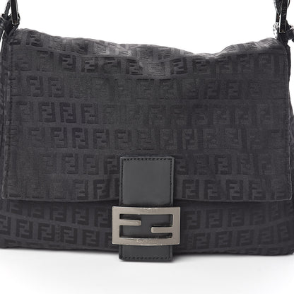 Fendi Zucchino Mama Baguette Black 13 of 15