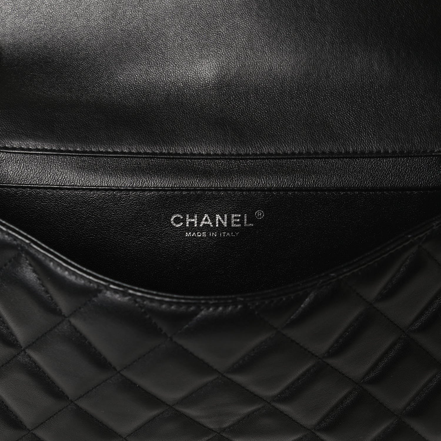Chanel Lambskin Quilted Clutch With Chain Flap Black 6 of 13
