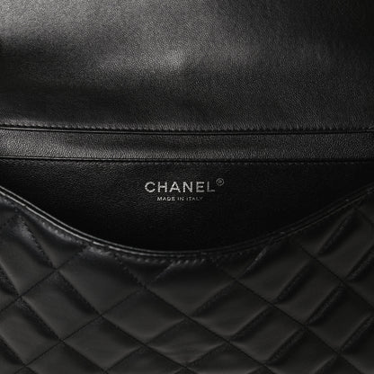 Chanel Lambskin Quilted Clutch With Chain Flap Black 6 of 13