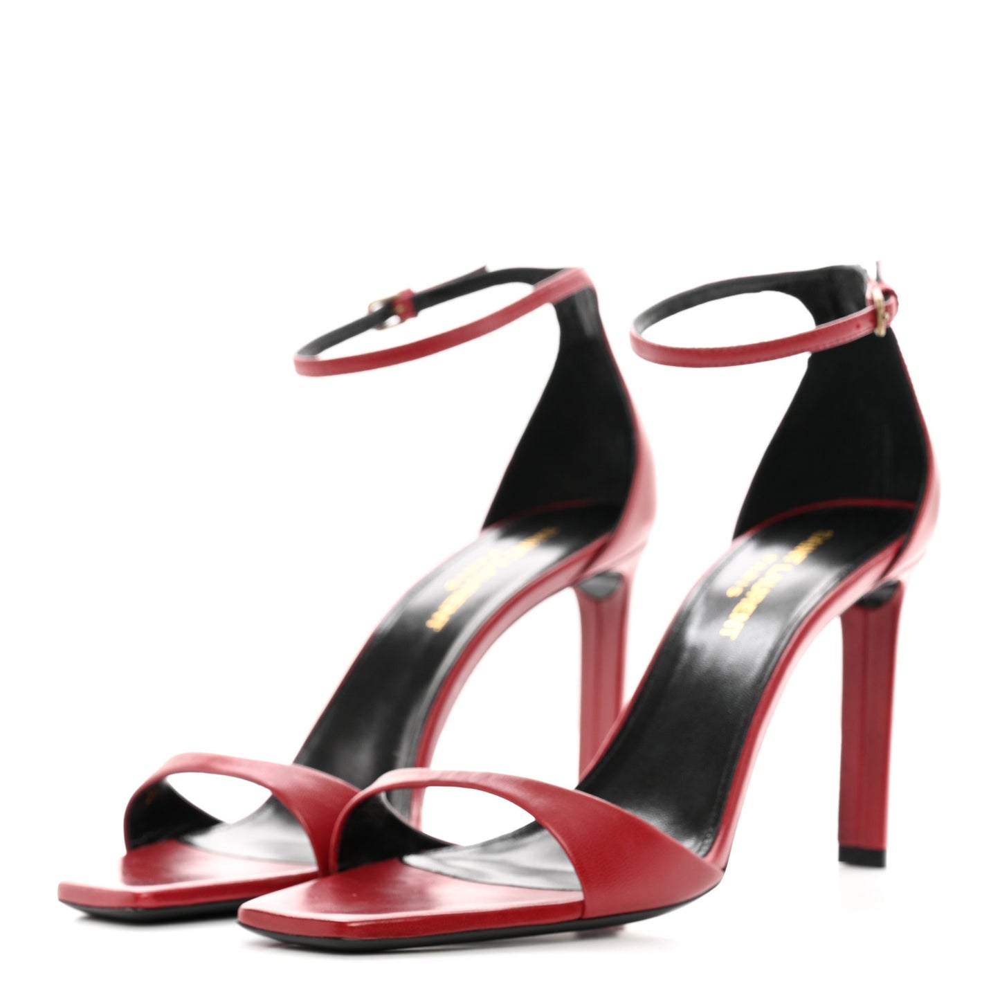 Smooth Calfskin Bea 90 Ankle Strap Sandals 38 Opyum 38 Red