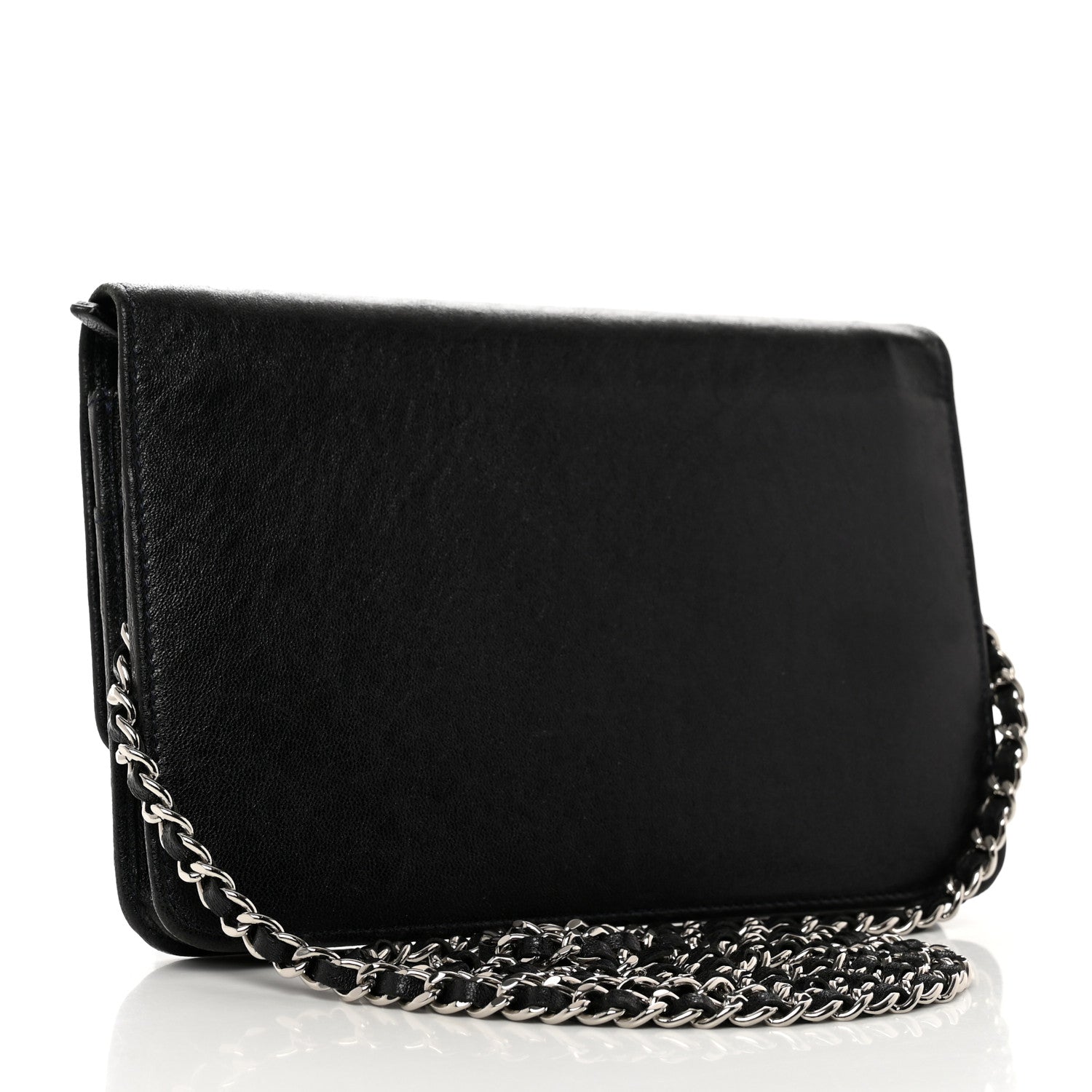 Chanel Goatskin Wallet On Chain WOC Black 3 of 10