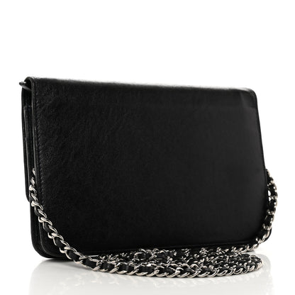 Chanel Goatskin Wallet On Chain WOC Black 3 of 10