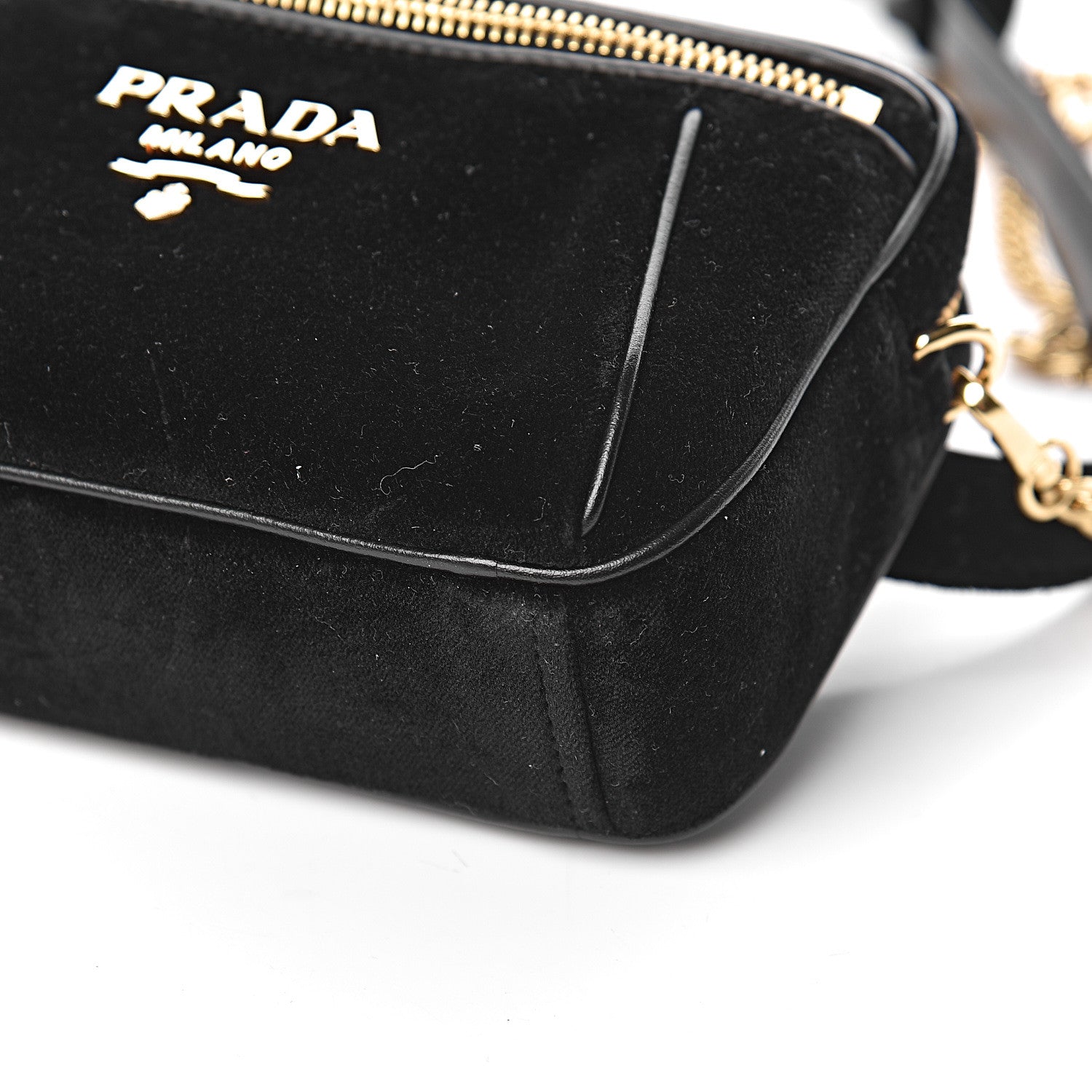 Prada Velluto Belt Bag Black 8 of 9