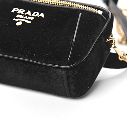 Prada Velluto Belt Bag Black 8 of 9