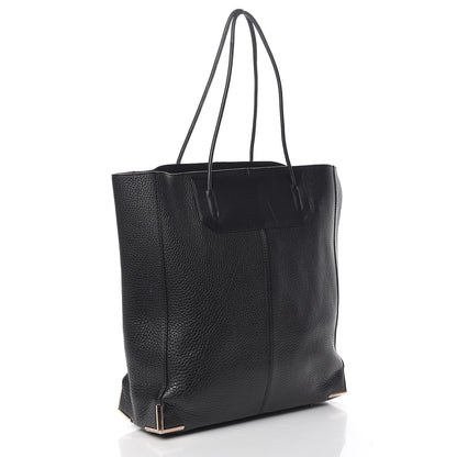 Alexander Wang Pebbled Calfskin Large Prisma Skeletal Tote Black Rose Gold Hardware 4 of 25