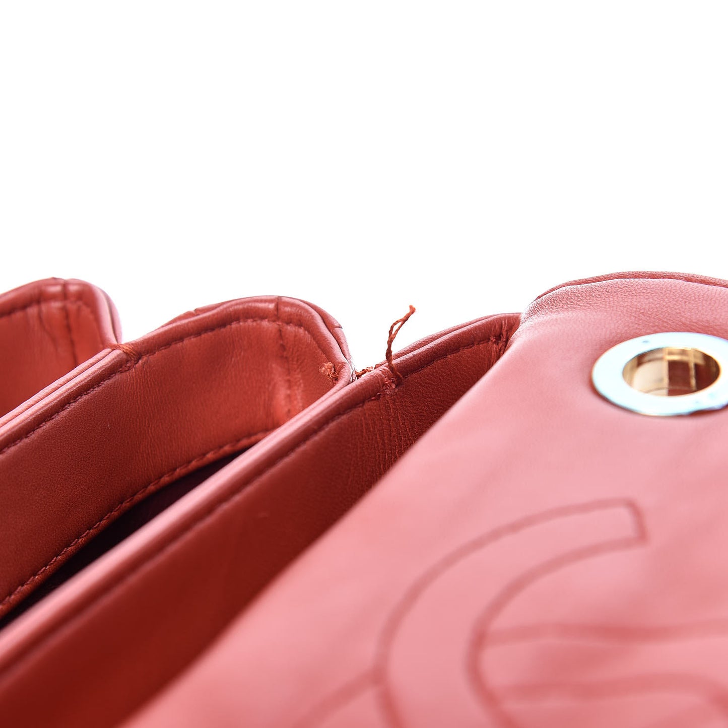 Lambskin Quilted Small Trendy CC Dual Handle Bag Red