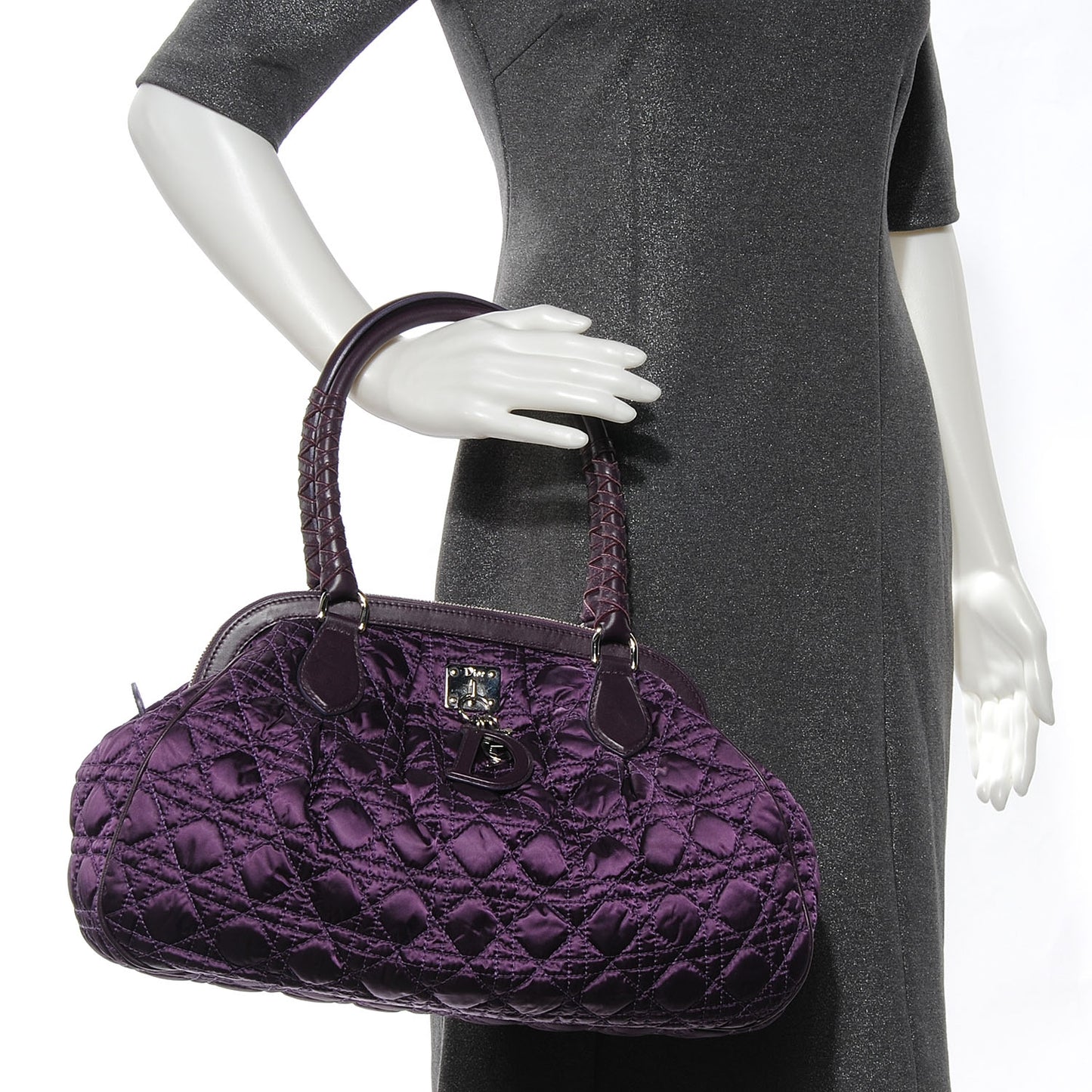 Satin Cannage Charming Doctors Tote Purple