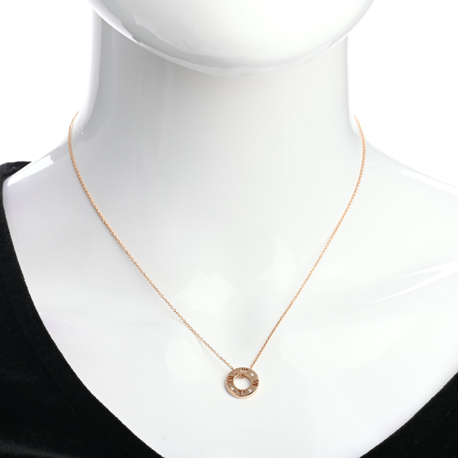 Tiffany 18K Yellow Gold Diamond Atlas Pierced Pendant Necklace 2 of 5