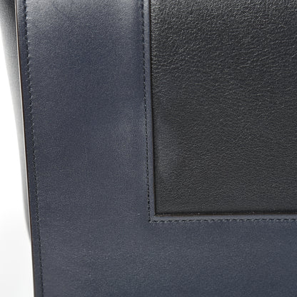 Celine Shiny Smooth Calfskin Medium Frame Shoulder Bag Black Navy 11 of 14