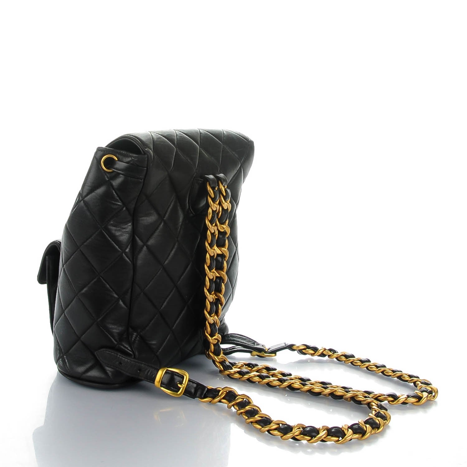 Chanel Lambskin Quilted Backpack Black 3 of 9