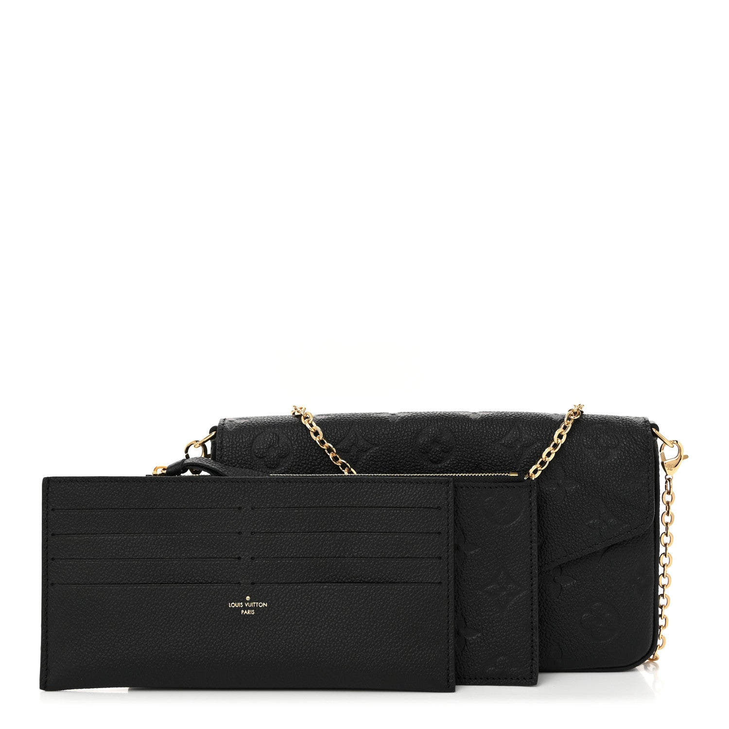 Louis Vuitton Empreinte Pochette Felicie Chain Wallet Black 3 of 11