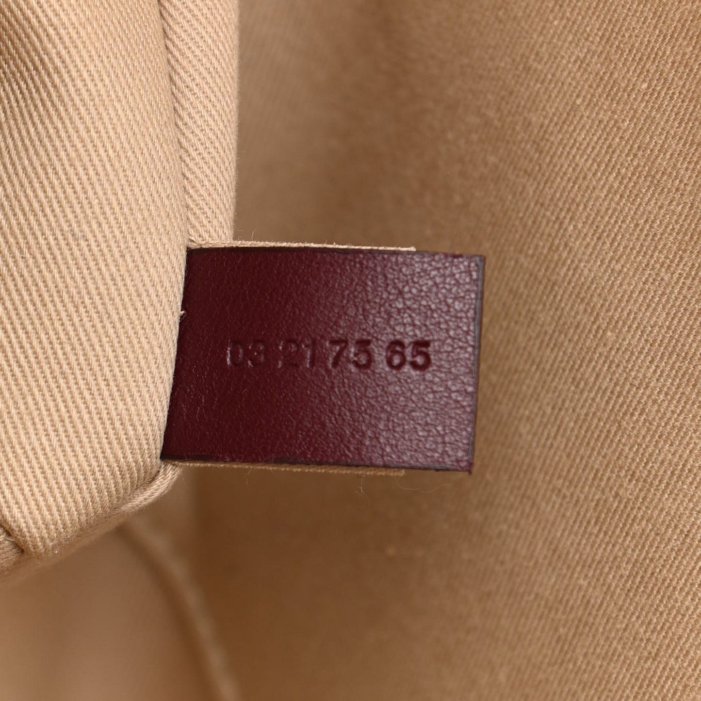 Cotton Calfskin Medium Woody Ribbon Tote Burgundy
