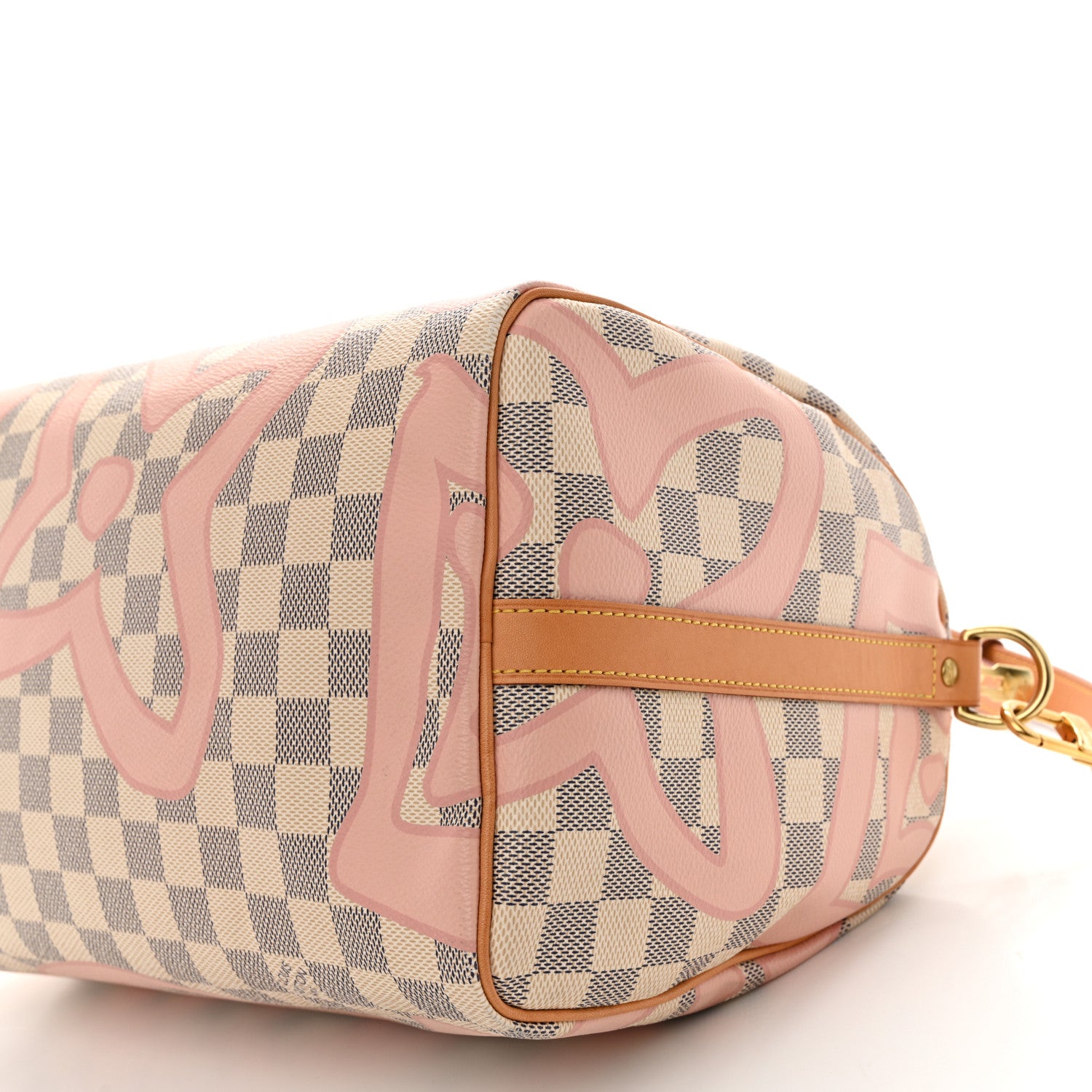 Louis Vuitton Damier Azur Tahitienne Speedy Bandouliere 30 Rose Ballerine 10 of 13