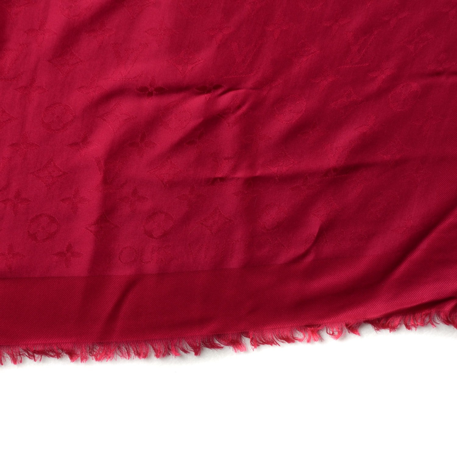 Louis Vuitton Silk Monogram Butterfly Square Shawl Fuchsia 5 of 6