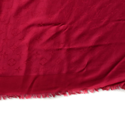 Louis Vuitton Silk Monogram Butterfly Square Shawl Fuchsia 5 of 6