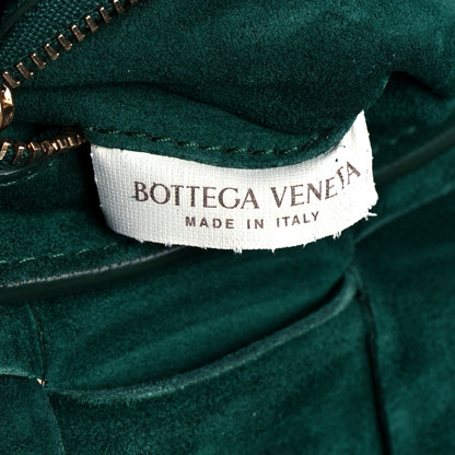Bottega Veneta Suede Maxi Intrecciato Padded Chain Cassette Crossbody Bag Emerald Green 7 of 12