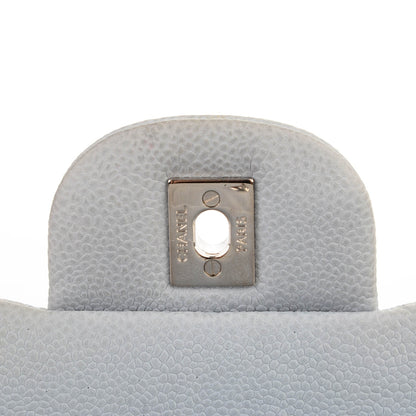 Chanel Iridescent Caviar Jumbo Double Flap Light Blue 8 of 13
