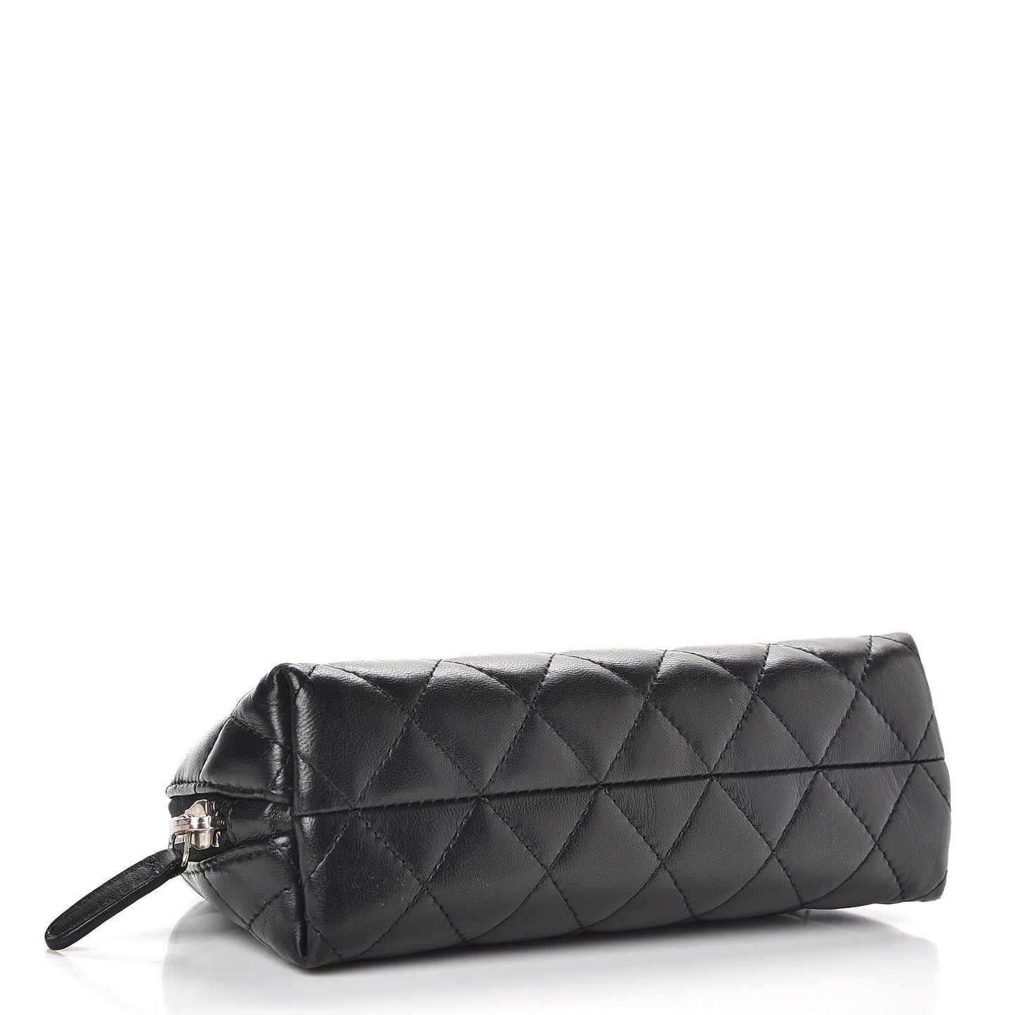 Lambskin Quilted Cosmetic Case Black
