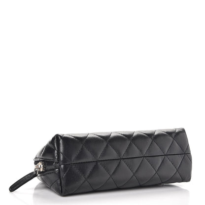 Chanel Lambskin Quilted Cosmetic Case Black 4 of 8