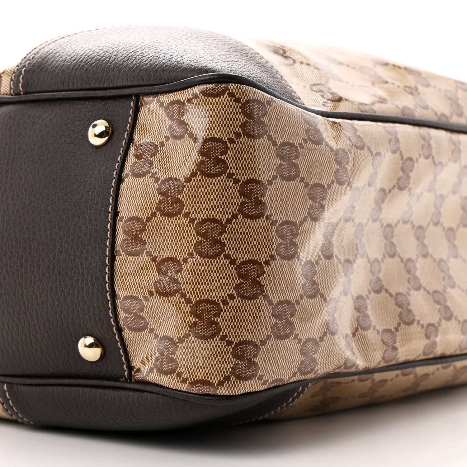 Gucci Crystal Monogram Large Princy Tote Dark Brown 10 of 10