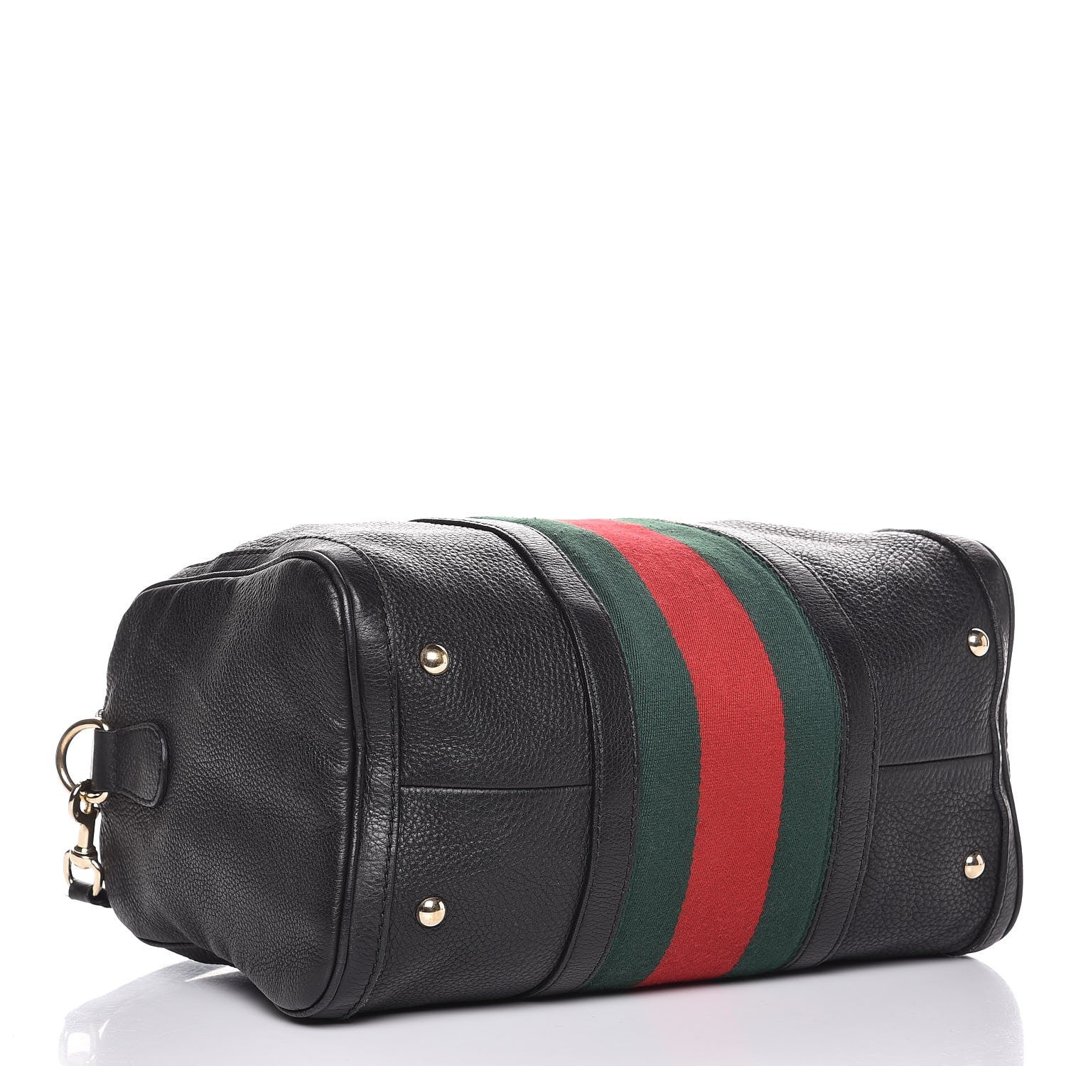 Gucci Calfskin Vintage Web Medium Boston Black 4 of 15