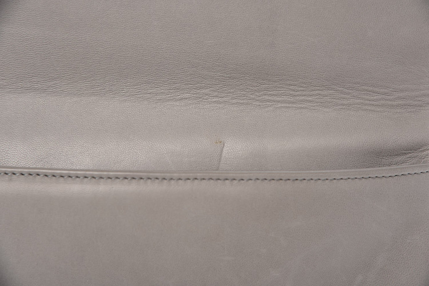 Calfskin Sequin Embellished Clutch Flap Grey Black