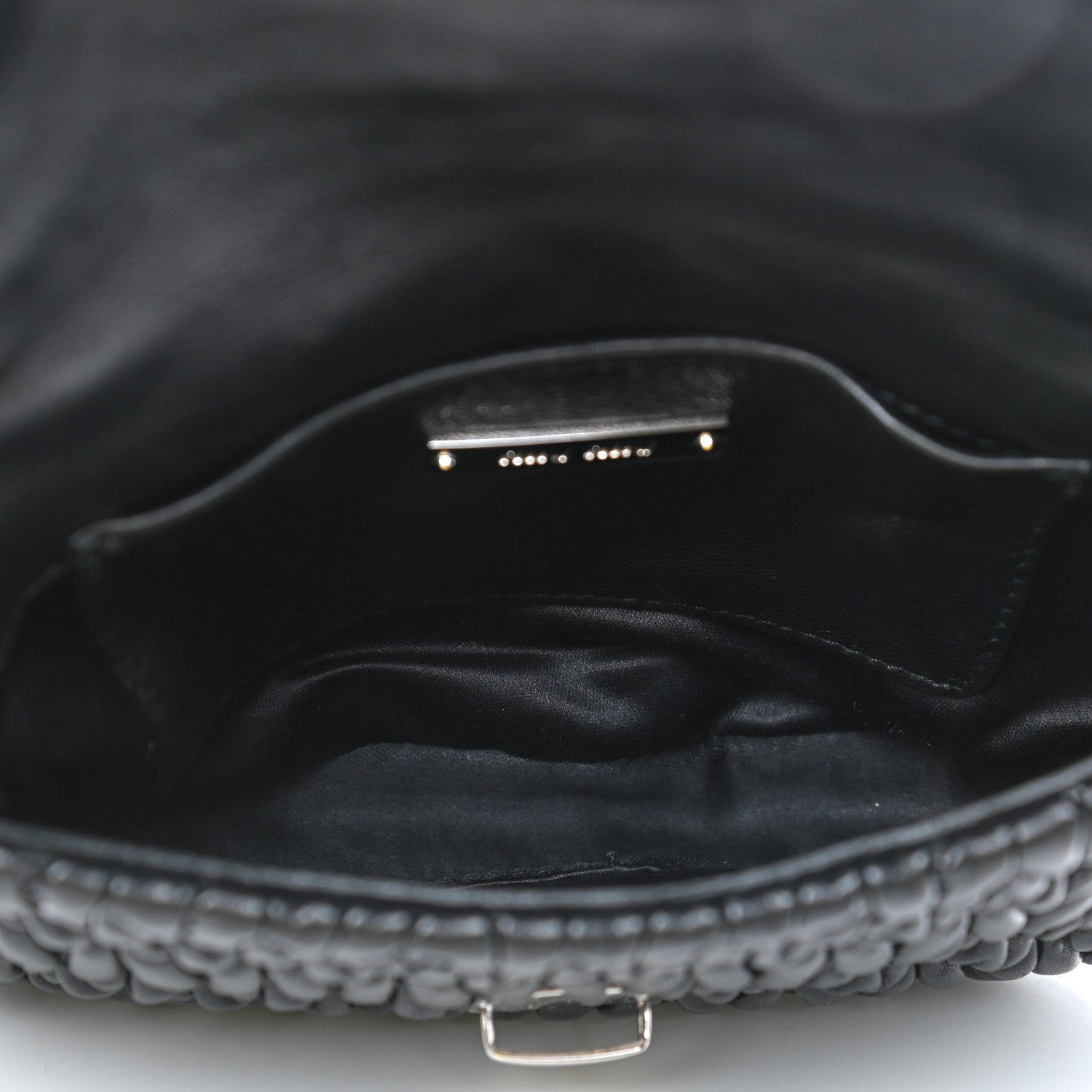 Miu Miu Nappa Matelasse Crystal Chain Crossbody Black 4 of 4