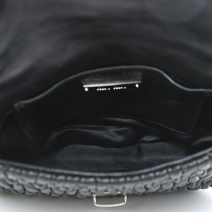 Miu Miu Nappa Matelasse Crystal Chain Crossbody Black 4 of 4