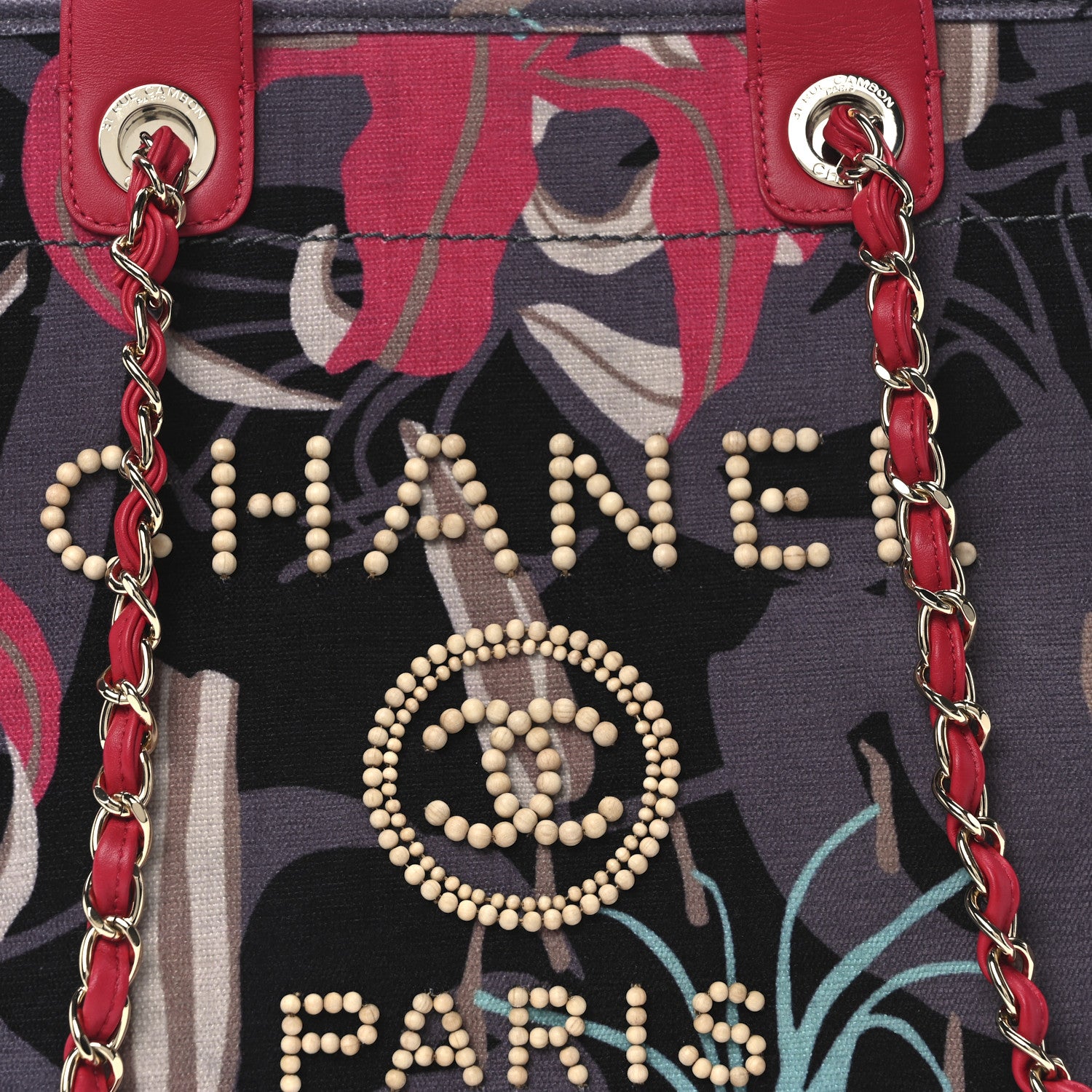 Chanel Velvet Calfskin Medium Deauville Tote Pink Multicolor 9 of 11
