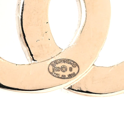 Chanel Crystal CC Large Hoop Earrings Gold 4 of 4