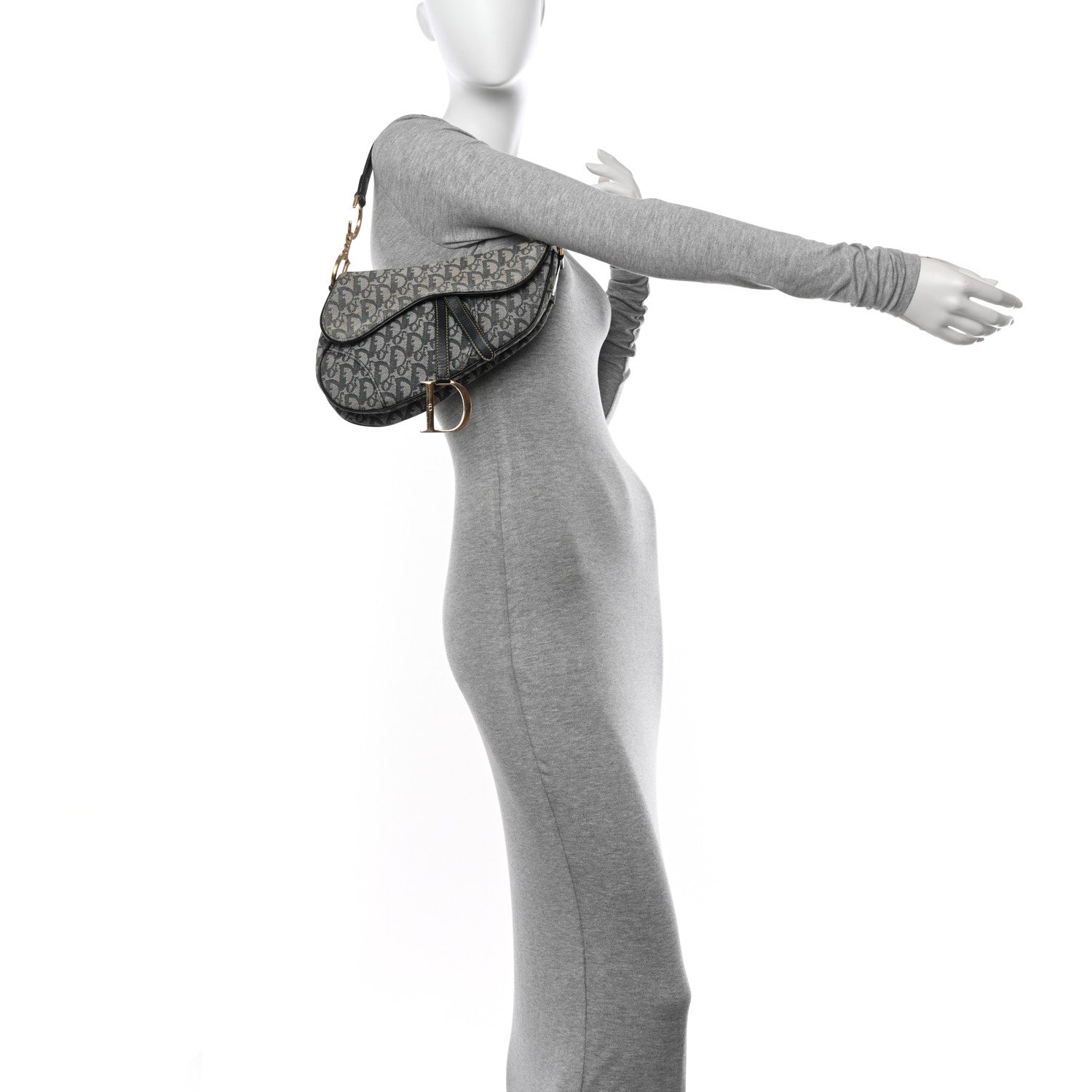 Christian Dior Monogram Saddle Bag Blue 2 of 18