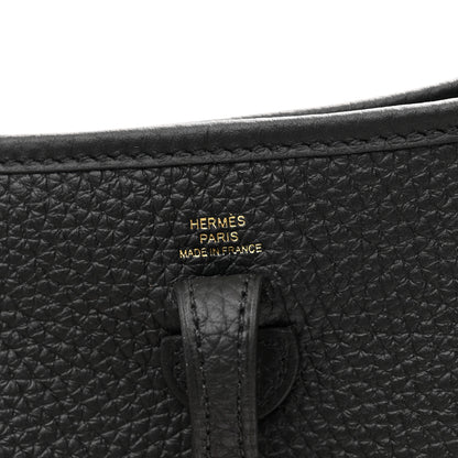 Hermes Taurillon Clemence Evelyne TPM Black 5 of 10